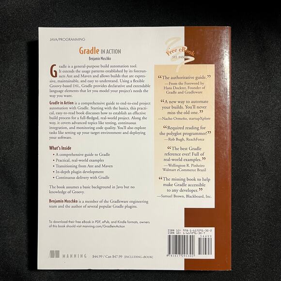 Gradle in Action by Benjamin Muschko - Manning Publications (2014) - Picture 2 of 8